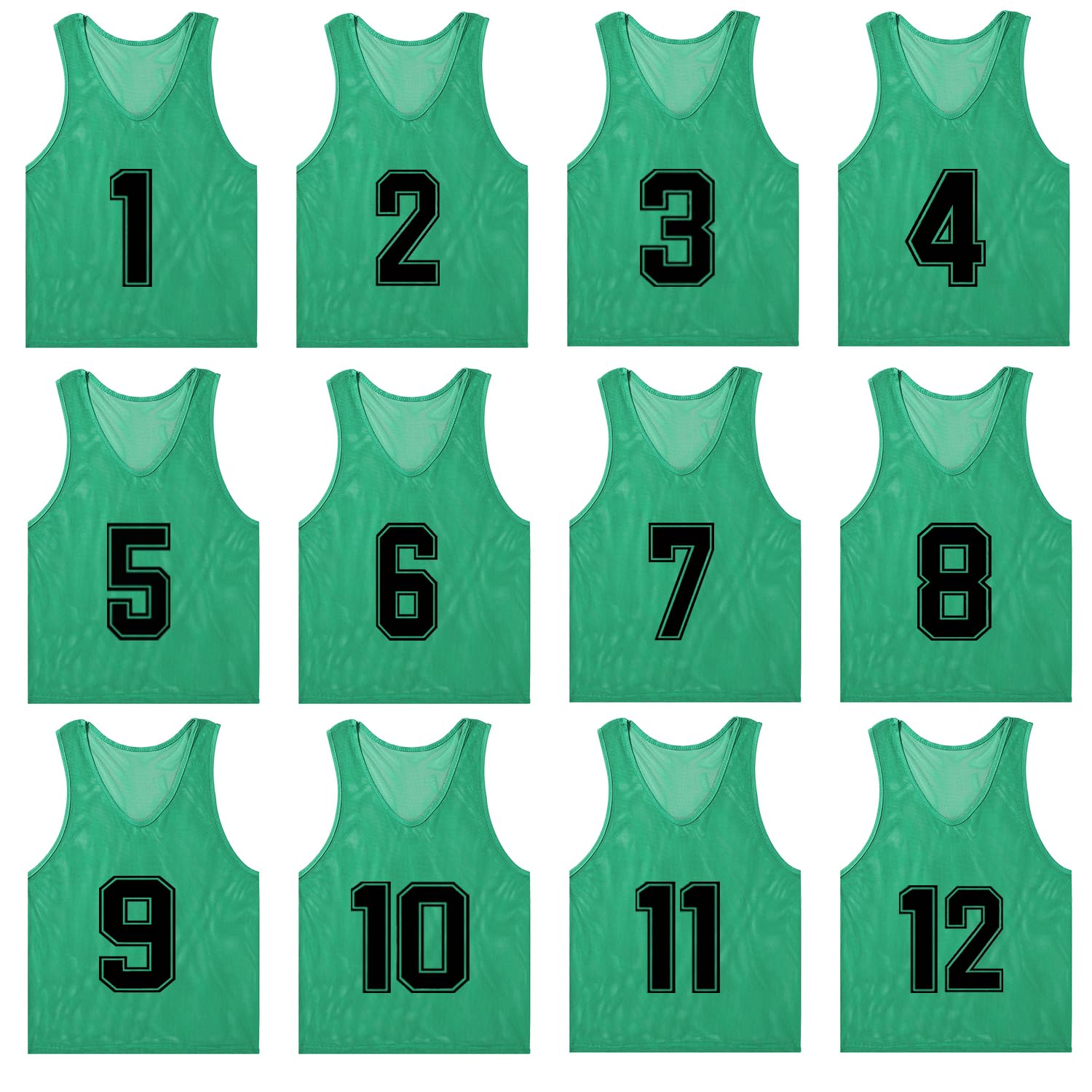 MTTYYD Nylon Mesh Soccer Training Vests - Reversible Scrimmage Pinnies for Adults & Youth - Numbered Practice Bibs for Team Drills, Games & Sports Conditioning