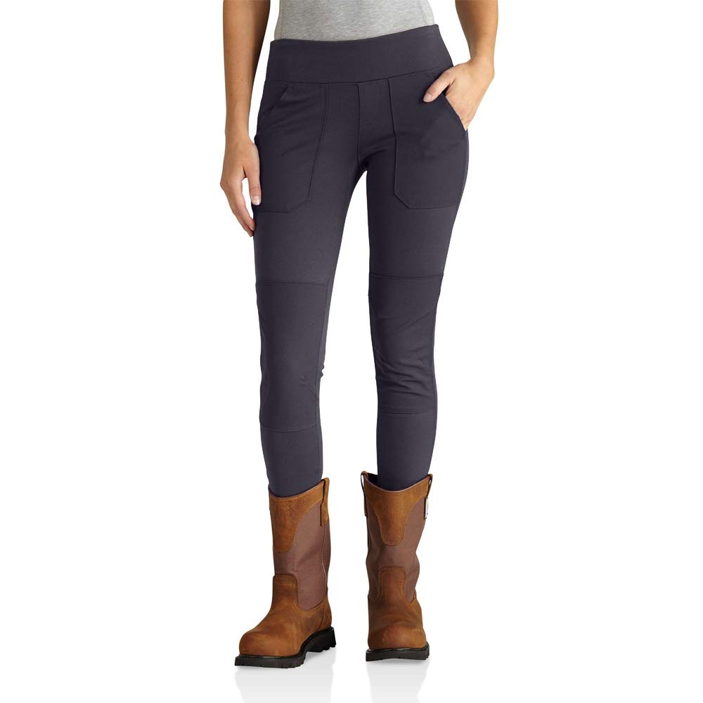 Carhartt Women's Force Fitted Midweight Utility Legging - Durable Workout & Outdoor Pants for Hiking, Gym & Everyday Wear