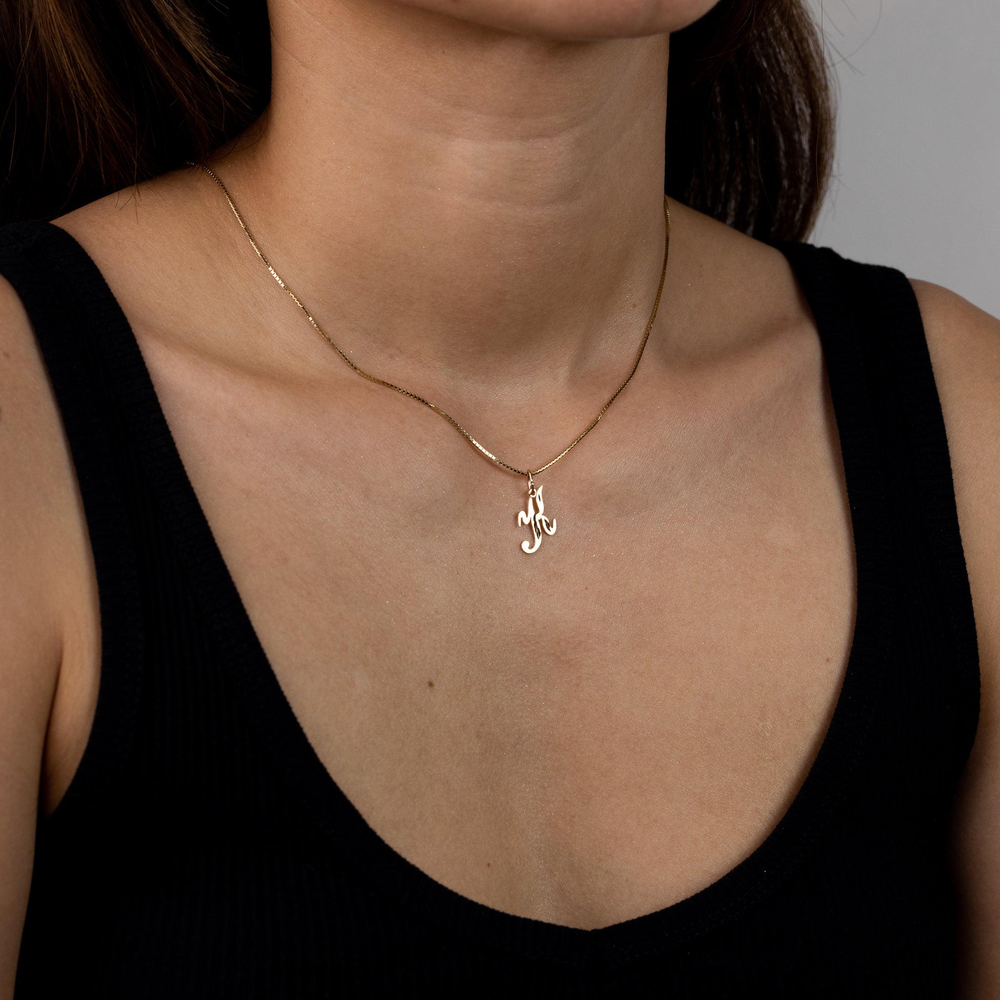 Gold Cursive Letter K Pendant Necklace - Personalized Initial Jewelry for Women & Men - Perfect for Gifts, Birthdays & Everyday Wear