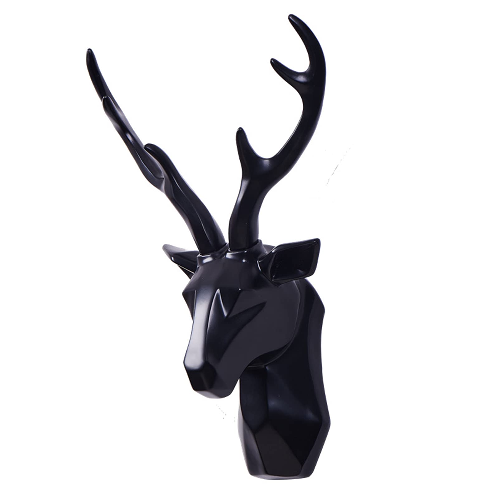 Large Faux Deer Head Wall Decor - Artificial Taxidermy Antler Wall Mount for Home & Office Decoration | Rustic Cabin, Hunting Lodge, or Modern Interior Design Accent