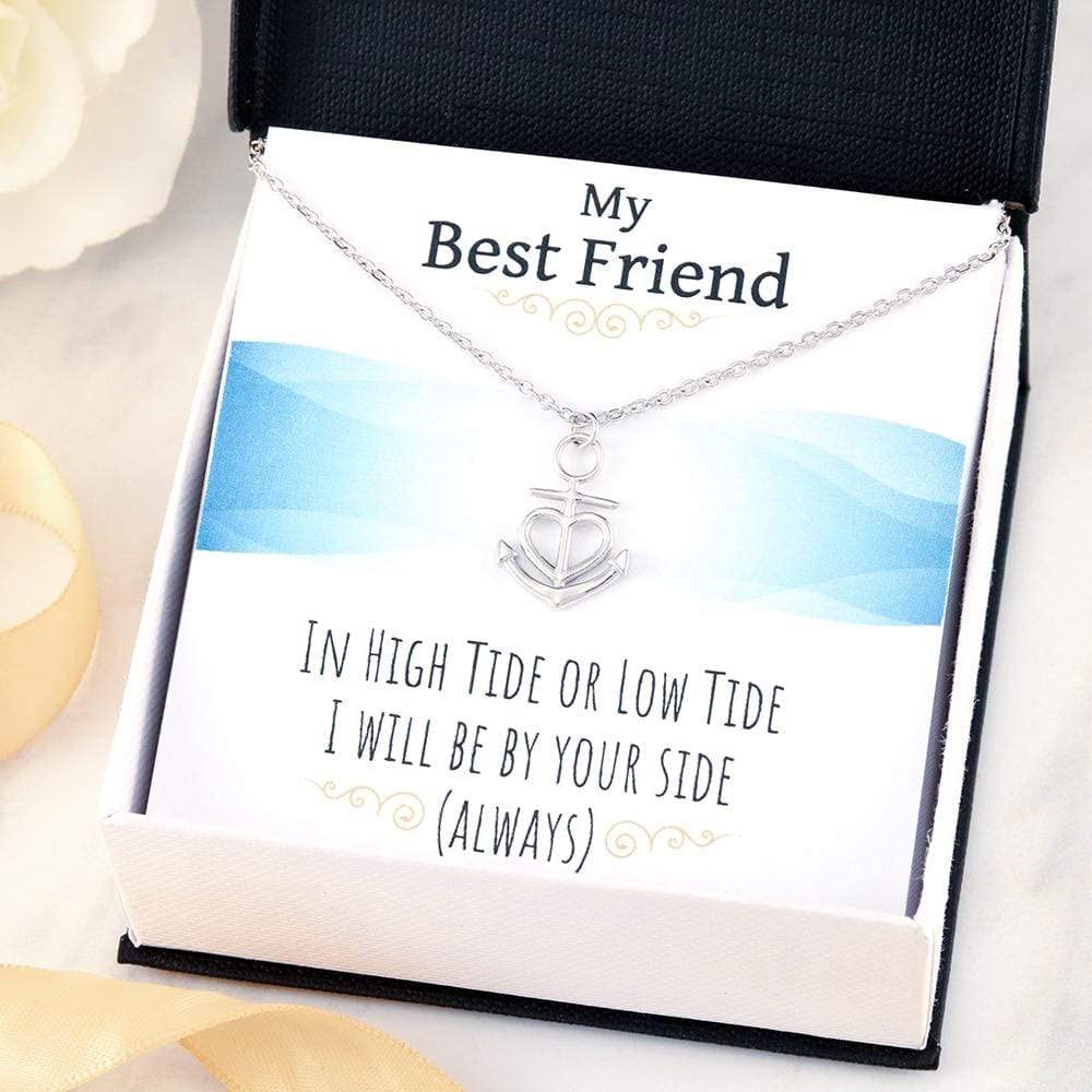 Express Your Love Gifts - Best Friend Always There Anchor Necklace, Stainless Steel 1622, Perfect for Birthdays, Anniversaries, and Special Occasions