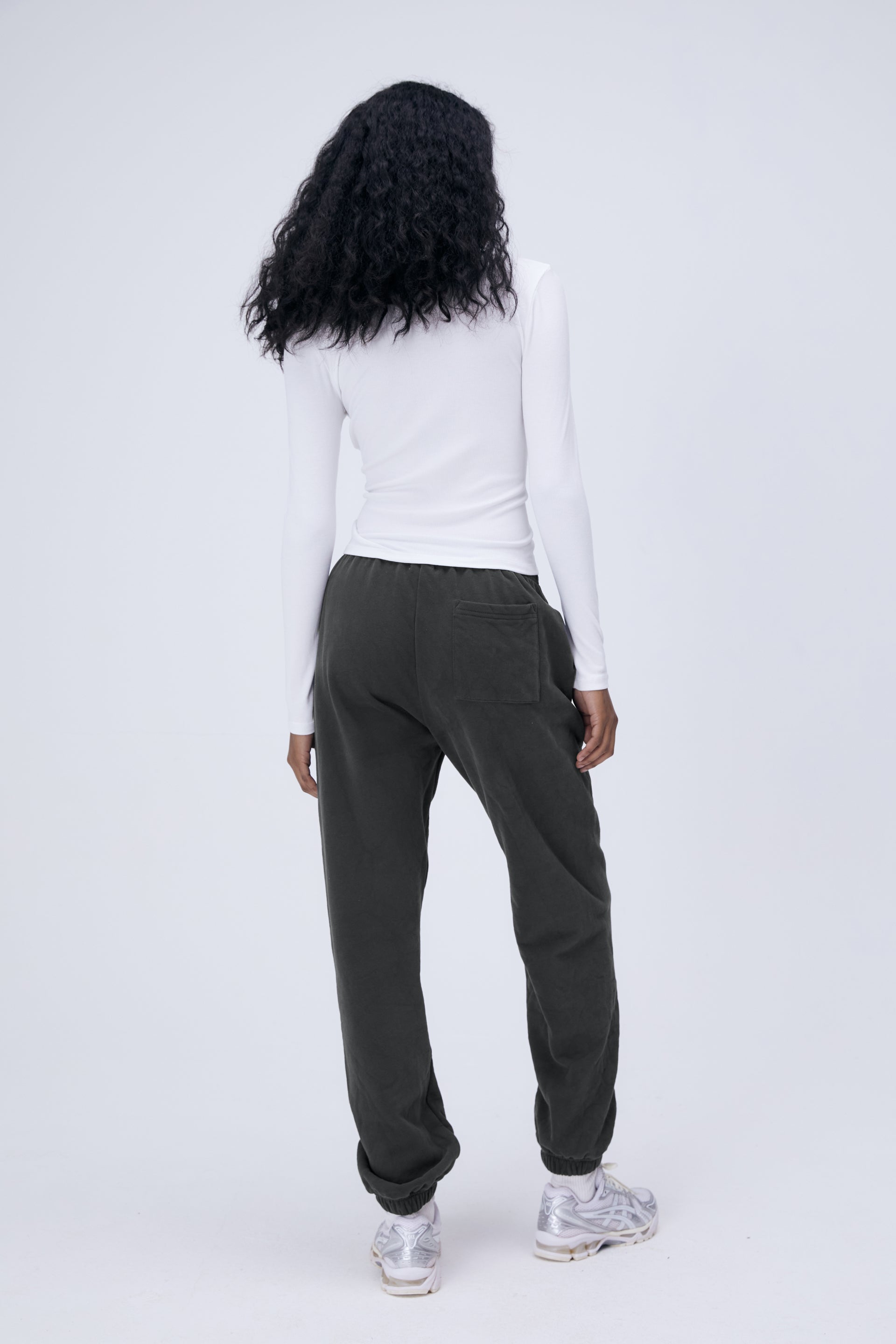 Women's Ribbed Long Sleeve Button-Up Shirt - White | Casual Office Wear & Layering Essential