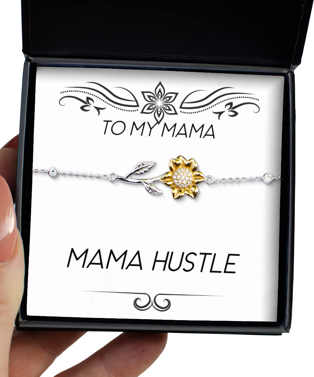 Funny Sunflower Bracelet for Mom - Hilarious Gag Gift for Christmas, Birthday & Mother's Day - Perfect for Working Moms & Mama Hustle Appreciation