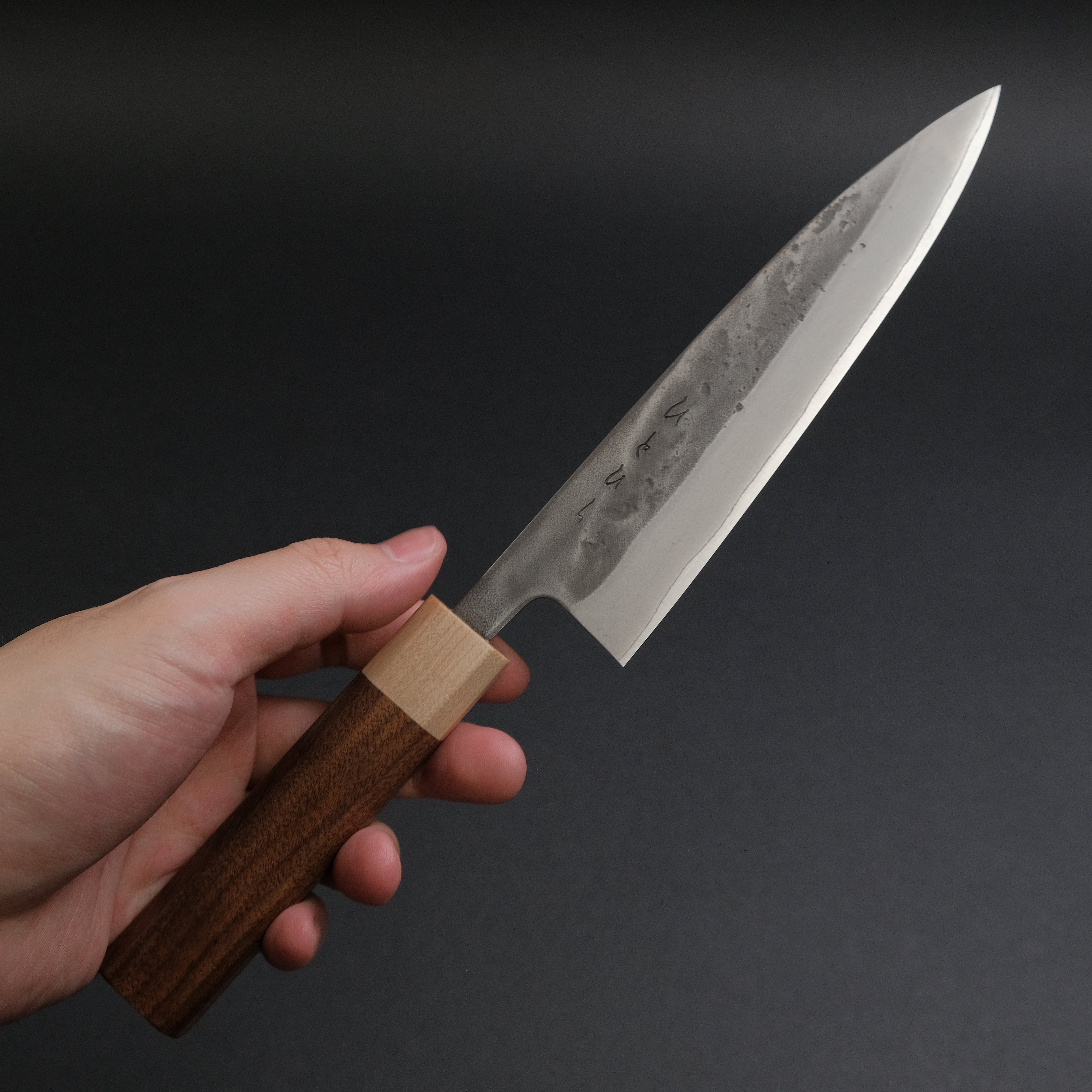 Hitohira TD SLD Nashiji Petty Knife 150mm - Japanese Stainless Steel Blade with Walnut Handle - Perfect for Slicing Fruits, Vegetables & Small Kitchen Tasks