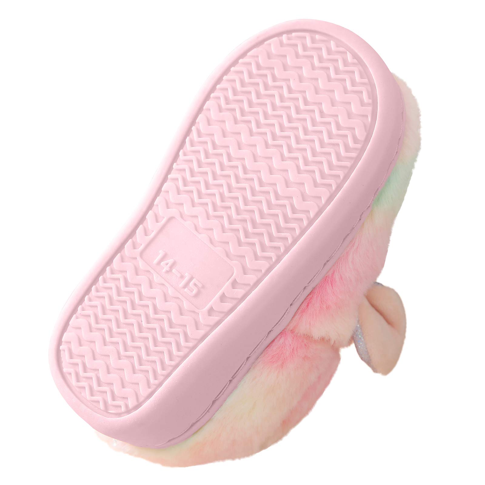 Ainikas Boys & Girls Plush House Slippers - Warm Fuzzy Non-Slip Winter Slippers for Toddlers & Kids - Perfect for Indoor Comfort, Playtime & Cold Weather