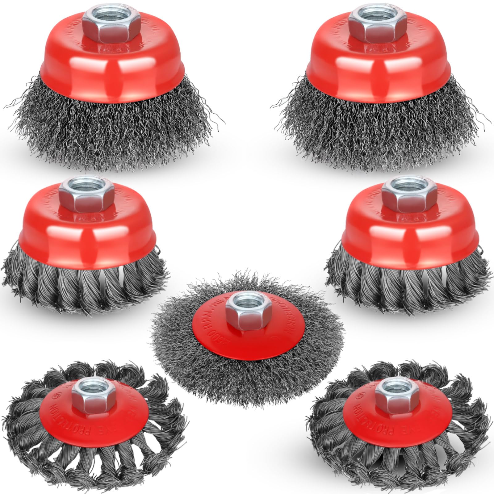 7-Piece Wire Wheel Brush Set for 4.5