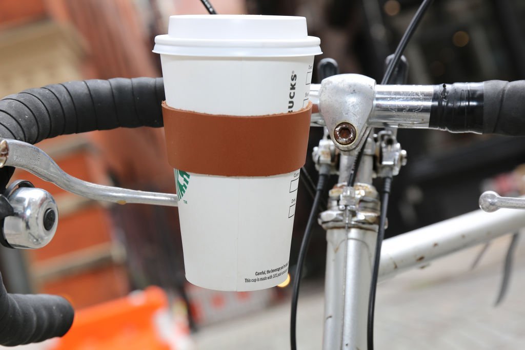Premium Leather Bike Cup Holder - Durable & Stylish for Cycling, Commuting & Outdoor Adventures
