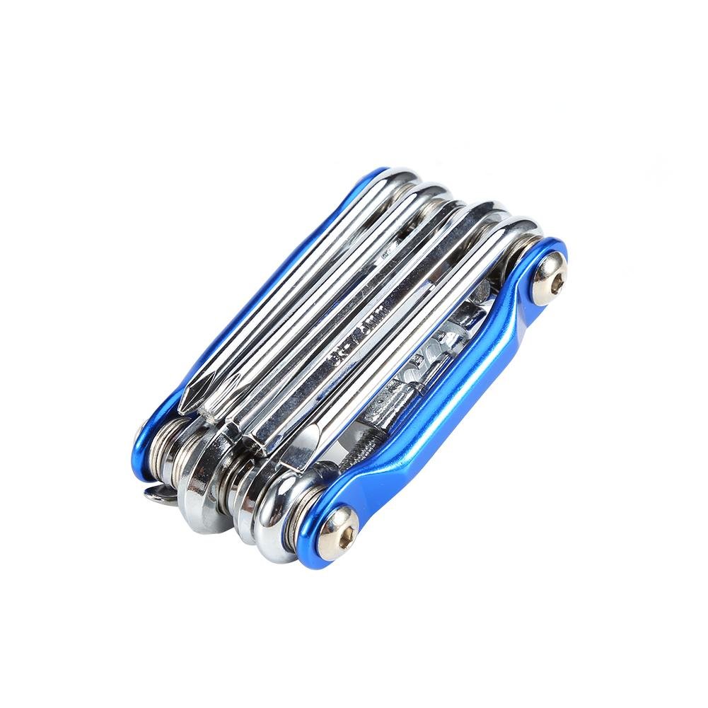 Keenso 11-in-1 Portable Folding Bike Repair Tool Kit - Multifunctional Bicycle Maintenance Hardware for Road & Mountain Bikes - Perfect for Emergency Repairs, Home Garage & Cycling Trips