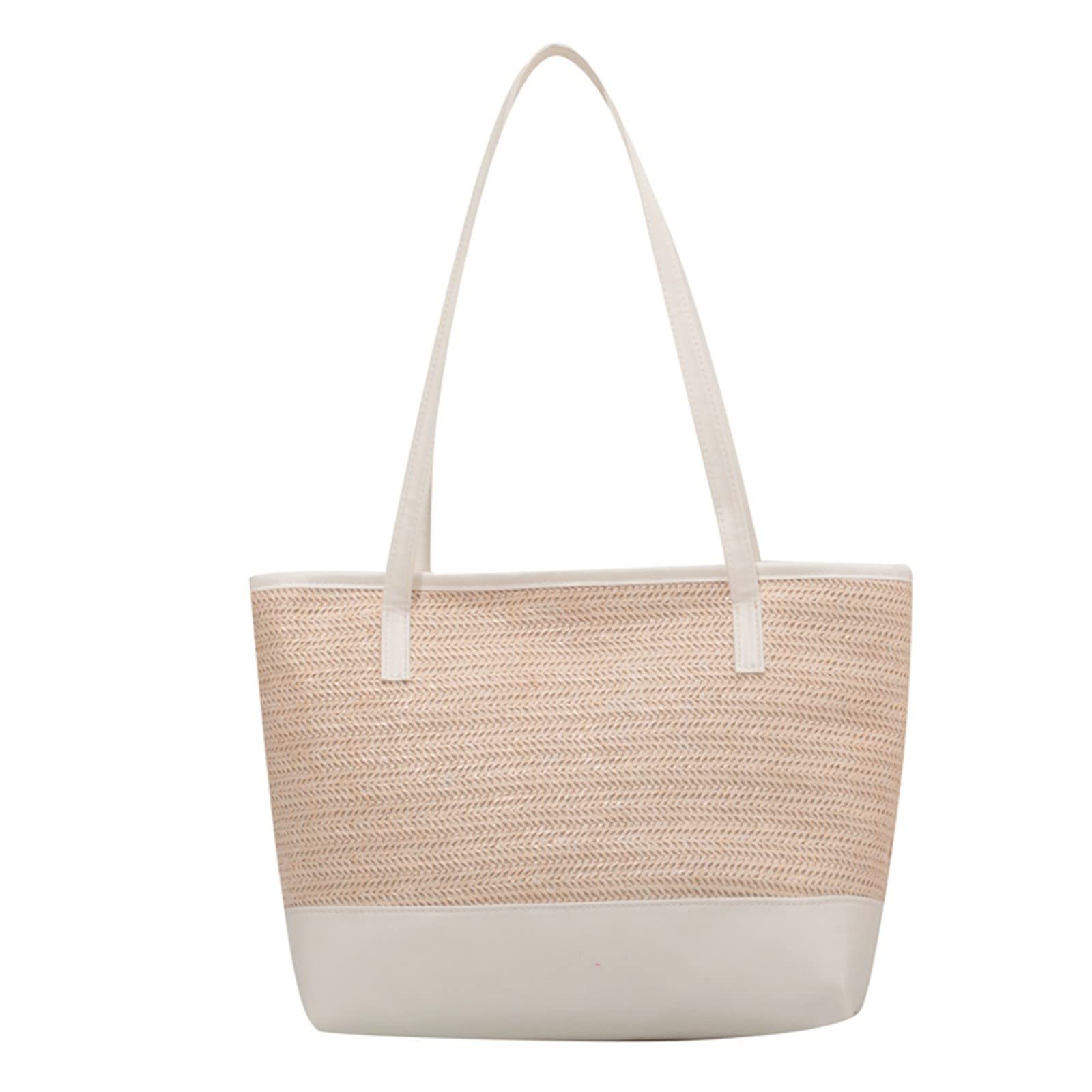 Stylish Women's Straw Canvas Shoulder Bag - Fashionable Beach Tote for Summer Outings, Travel & Casual Everyday Use