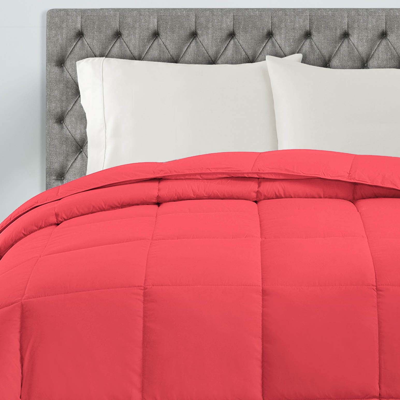 All-Season Reversible Down Alternative Comforter - Lightweight & Hypoallergenic Bedding for Year-Round Comfort - Perfect for Master Bedroom, Guest Room & Dorm Use