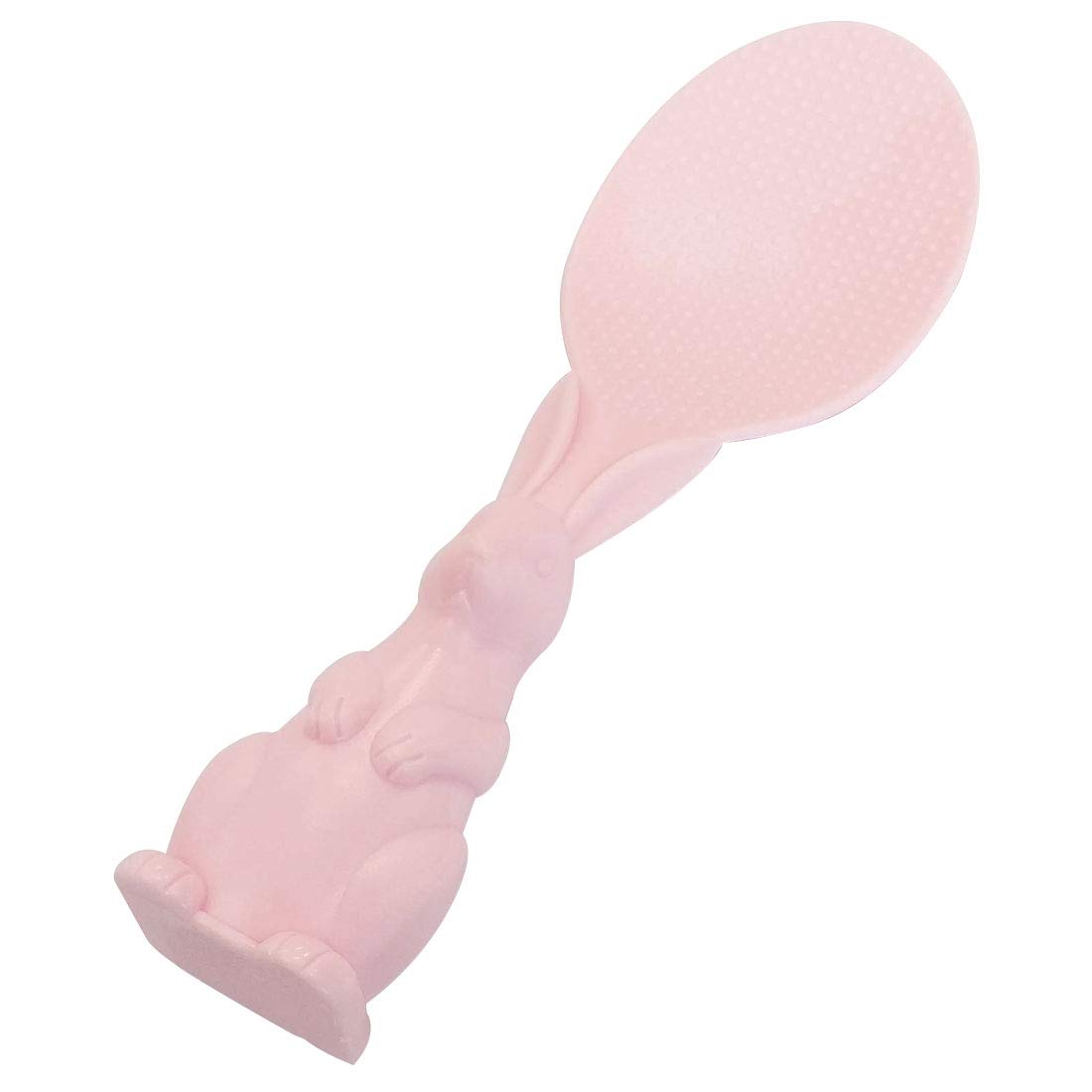 Non-Stick Rabbit Rice Paddle Spoon - 8 Inch Cute Kitchen Utensil with PP Handle, Standing Design (Pink) - Perfect for Rice Serving, Cooking, and Food Decoration