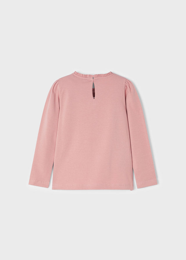 Long Sleeve Shirt for Girls - Soft Rose Pink Cotton Blouse for School, Playdates & Special Occasions | Cute Everyday Top for Toddler to Teen