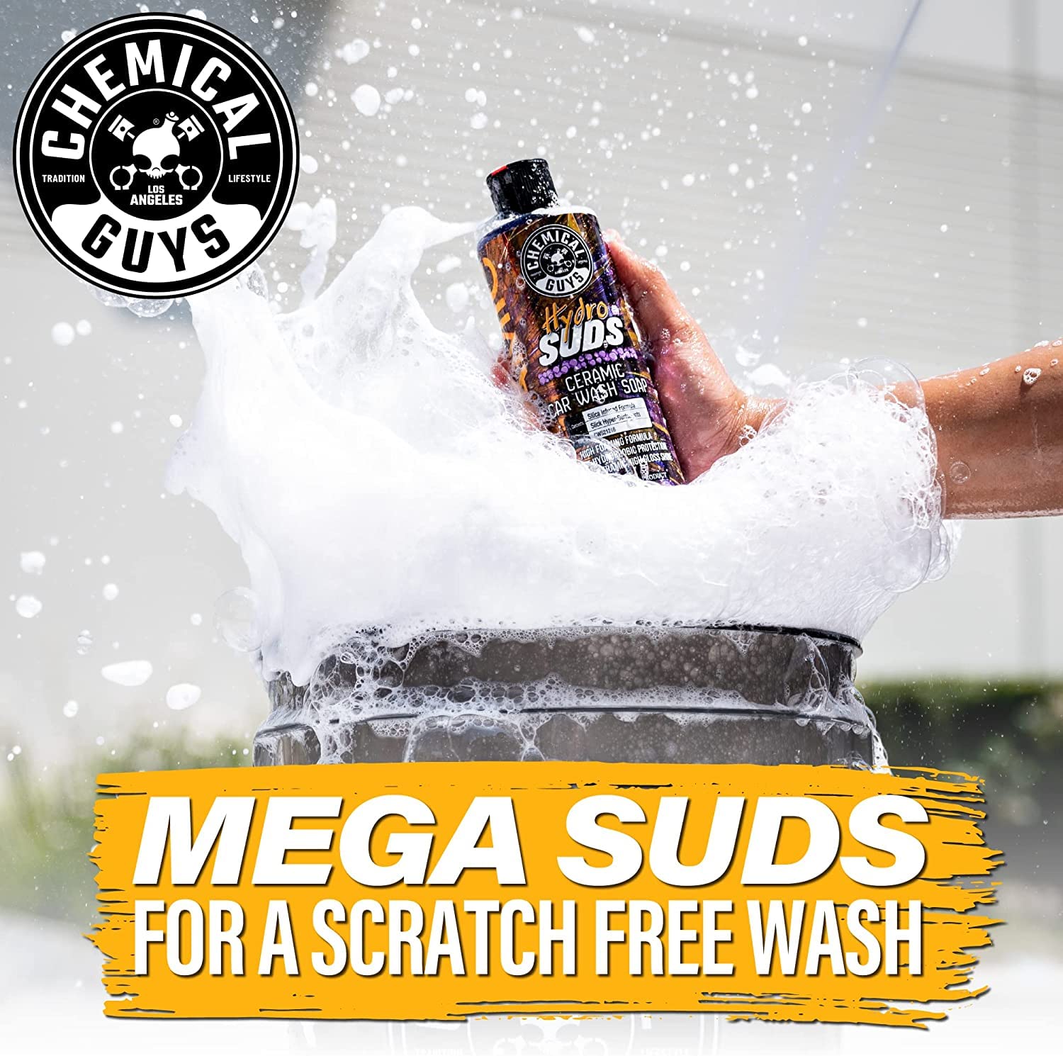 Chemical Guys EQP368 TORQ Professional Snow Foam Cannon & HydroSuds Ceramic SiO2 Car Wash Kit (16 fl oz) - Pressure Washer Compatible for Cars, Trucks, SUVs - Ultimate Foam Wash for Deep Cleaning & Ceramic Protection
