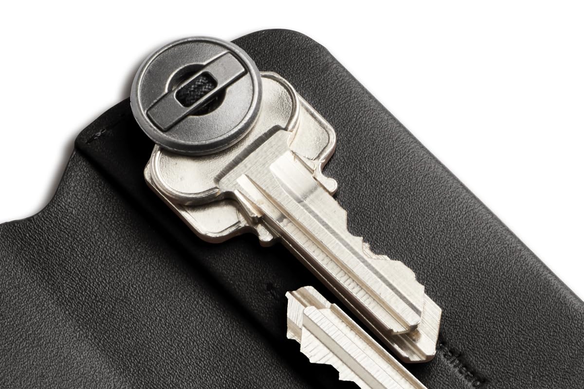 Bellroy Key Cover Plus – Third Edition | Premium Leather Key Holder for 4-8 Keys | Black | Perfect for Home, Office & Travel Organization