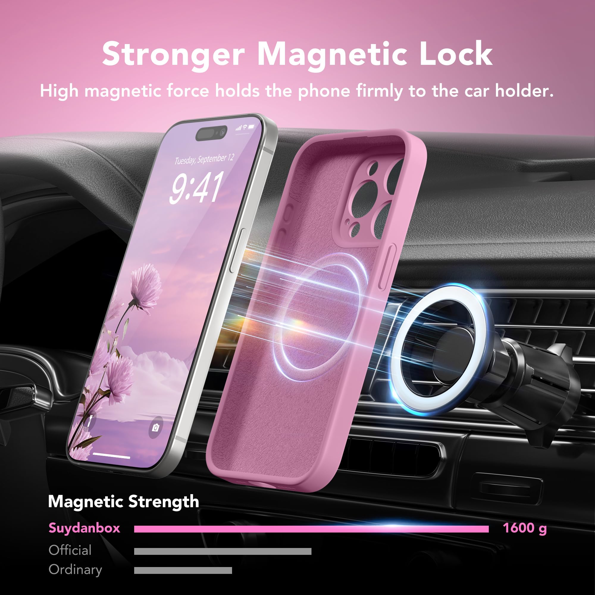 Premium Silicone Case for iPhone 15 Pro Max - MagSafe Compatible, Shockproof & Scratch-Resistant with Camera Protection & Microfiber Lining (Blackcurrant) | Perfect for Everyday Use, Travel & Outdoor Activities