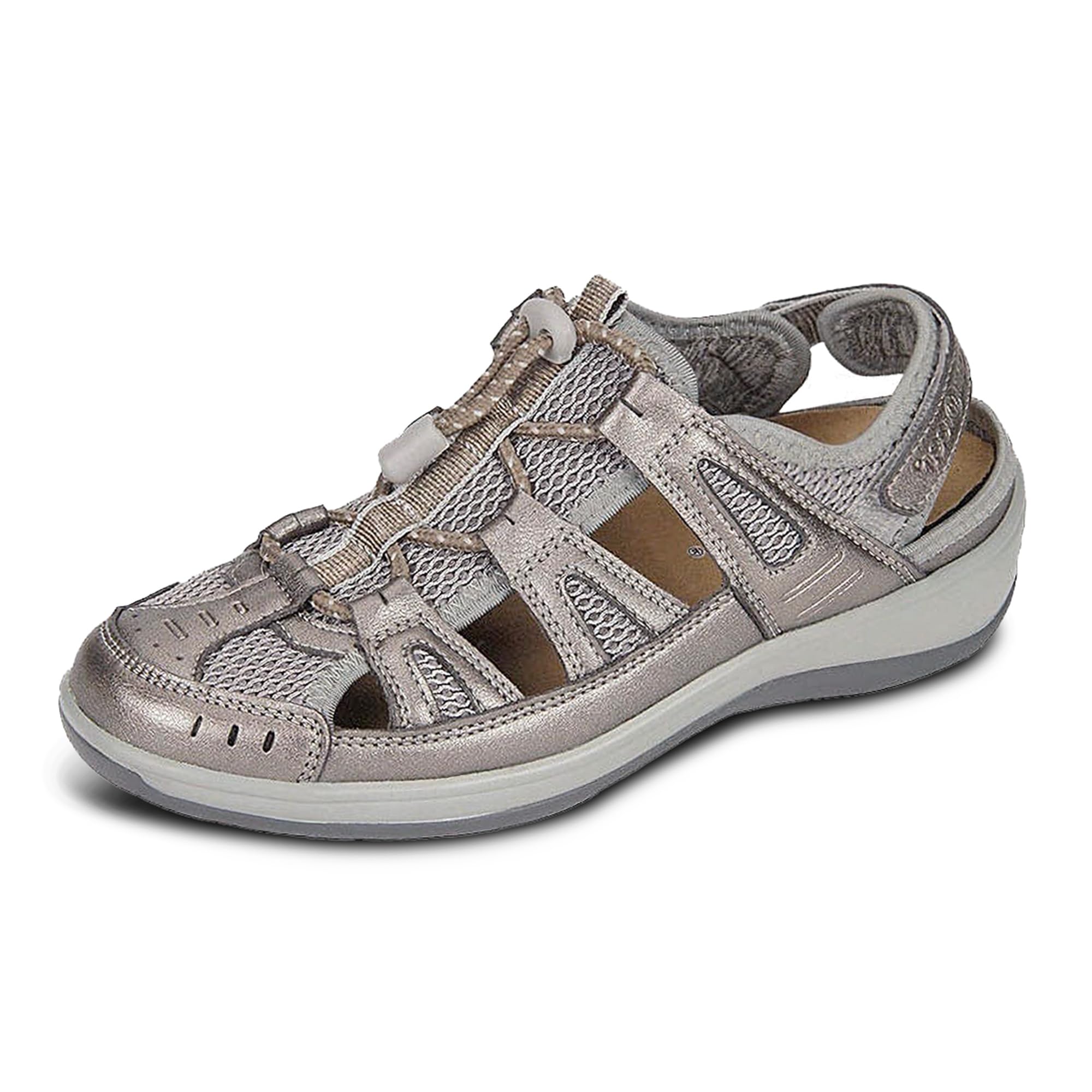 Orthofeet Women's Orthopedic Sandals - Soft Microfiber Comfortable Walking Shoes for Plantar Fasciitis, Flat Feet & Heel Pain Relief - Perfect for Travel, Work & Everyday Wear