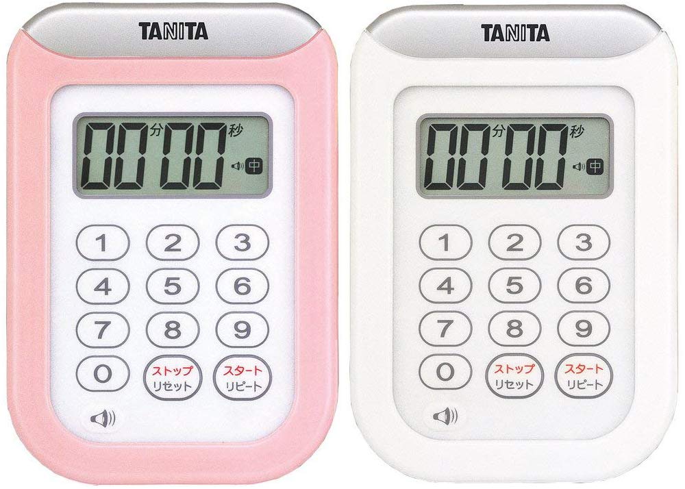 Tanita TD-378-PK Pink 100-Minute Washing Timer - Perfect for Laundry, Cooking, Workouts & Study Sessions