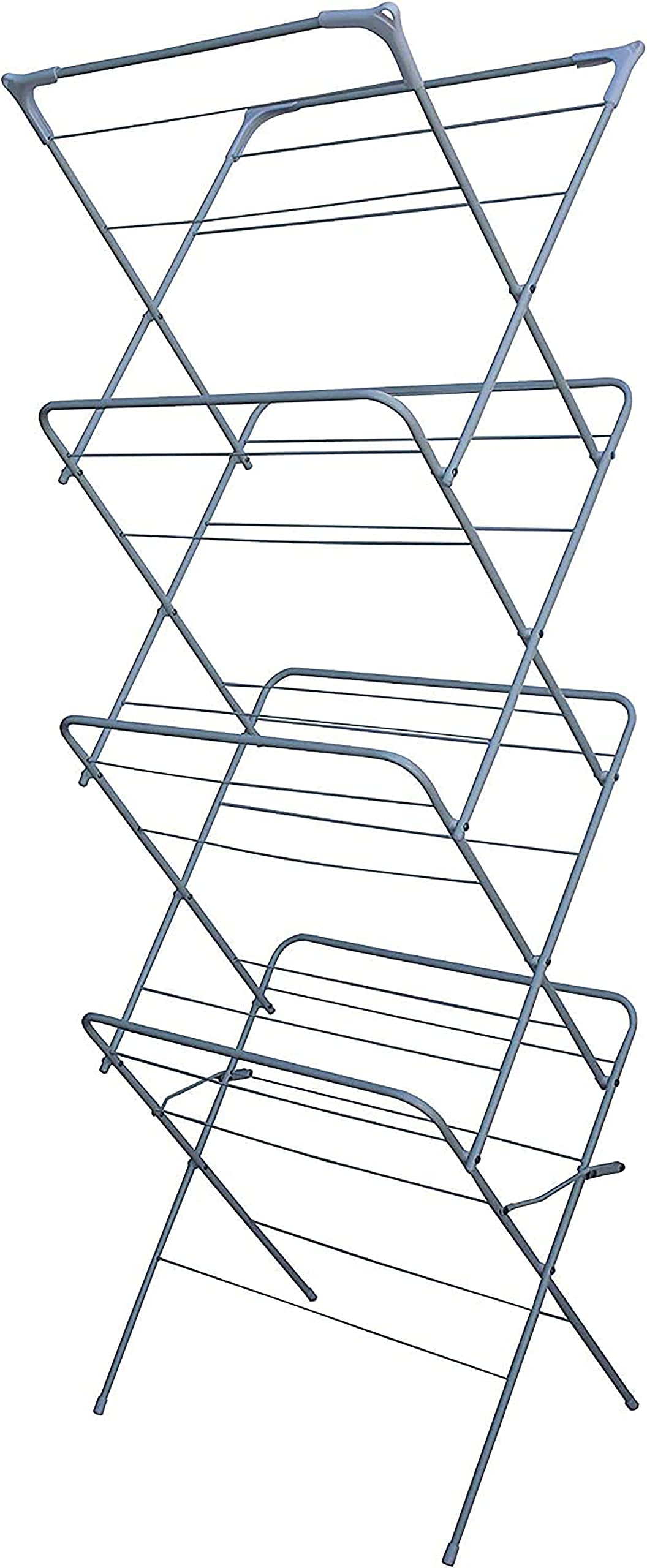 4-Tier Folding Clothes Drying Rack - Space-Saving Laundry Rack for Indoor & Outdoor Use | Foldable Garment Airer | Perfect for Apartments, Dorms, Travel & Small Spaces