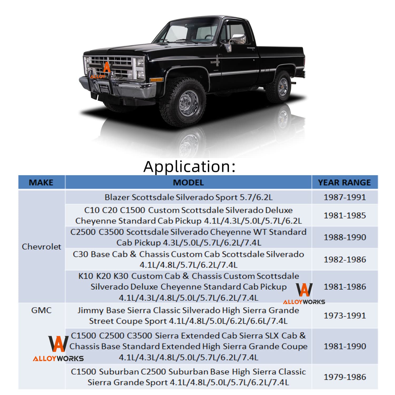 **ALLOYWORKS CU716 Full Aluminum Radiator & Dual 12'' Fan Shroud with Relay Kit for 1973-1991 Chevy C/K 10 20 30 Series & GMC Trucks, Pickup, Blazer, Suburban, Jimmy - Compatible with Multiple V8 Models (3-Row, AT/MT) - Perfect for Off-Roading, Towing & High-Performance Cooling**