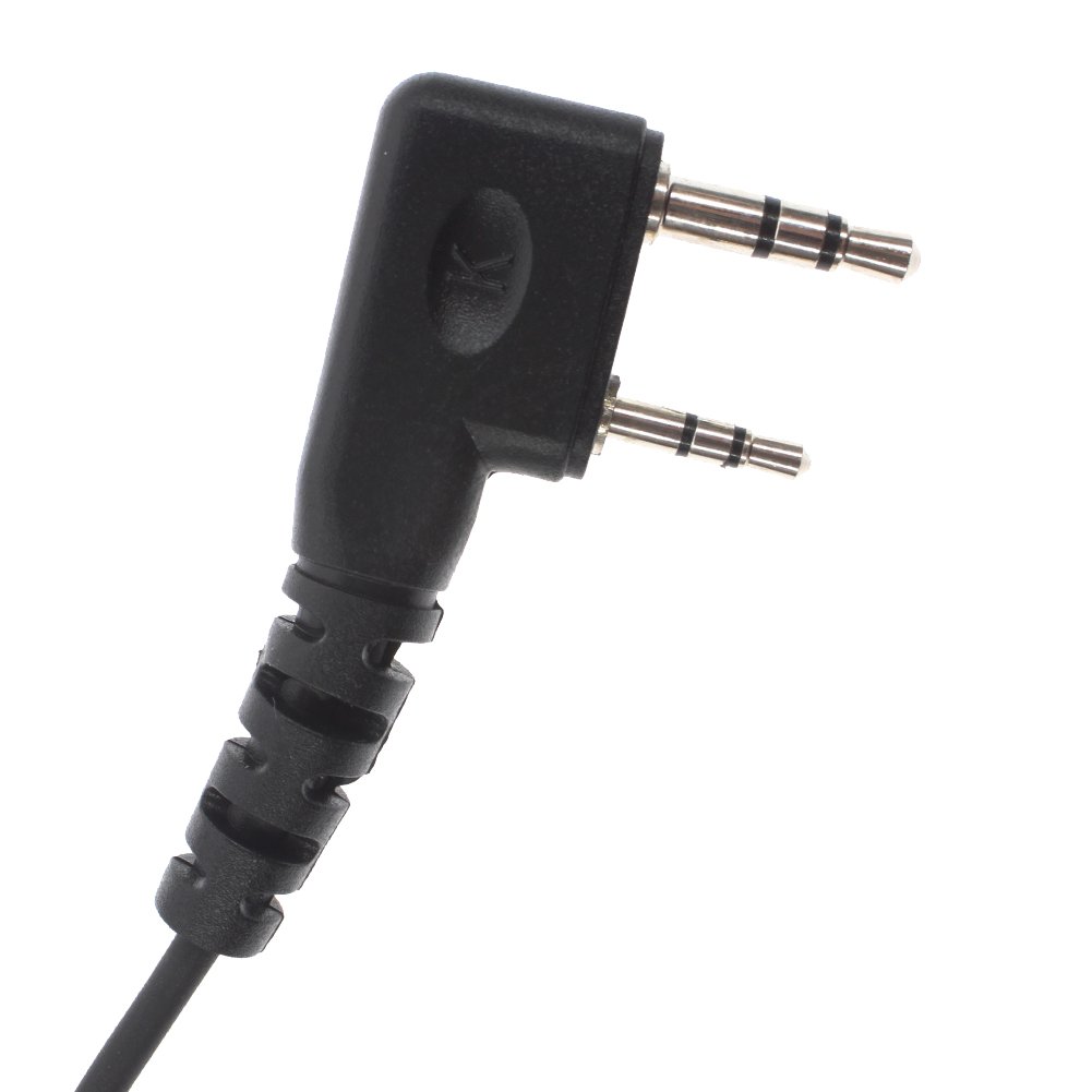 Professional Covert Acoustic Tube Earpiece with Dual PTT - FBI Style Headset Mic for Kenwood Nexedge, Hytera, Puxing & Wouxun 2-Pin Radios - Ideal for Security, Surveillance & Law Enforcement Operations