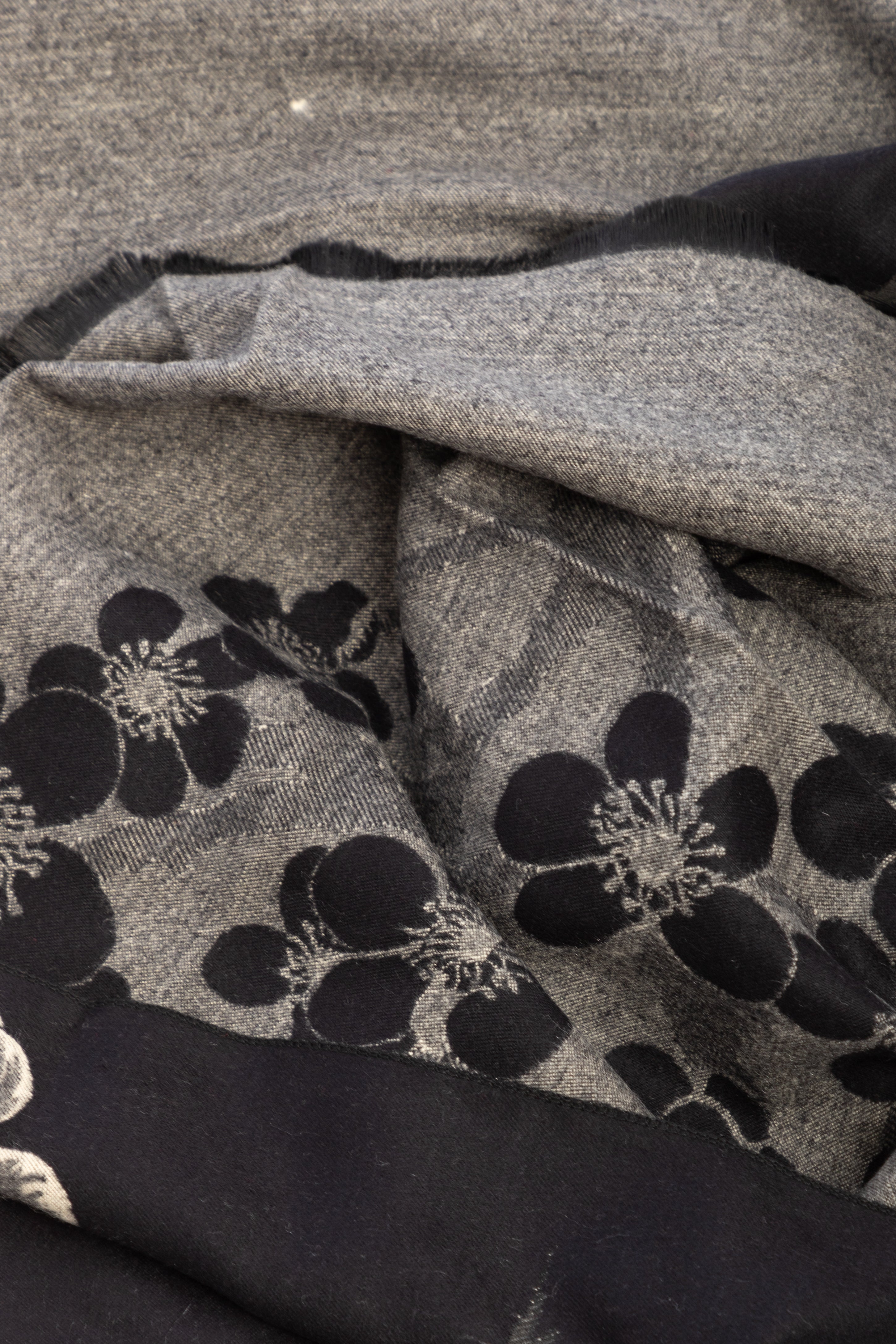 Two-Tone Floral Reversible Scarf - Soft Lightweight Womens Fashion Accessory for Spring & Fall Outfits, Travel and Office Wear