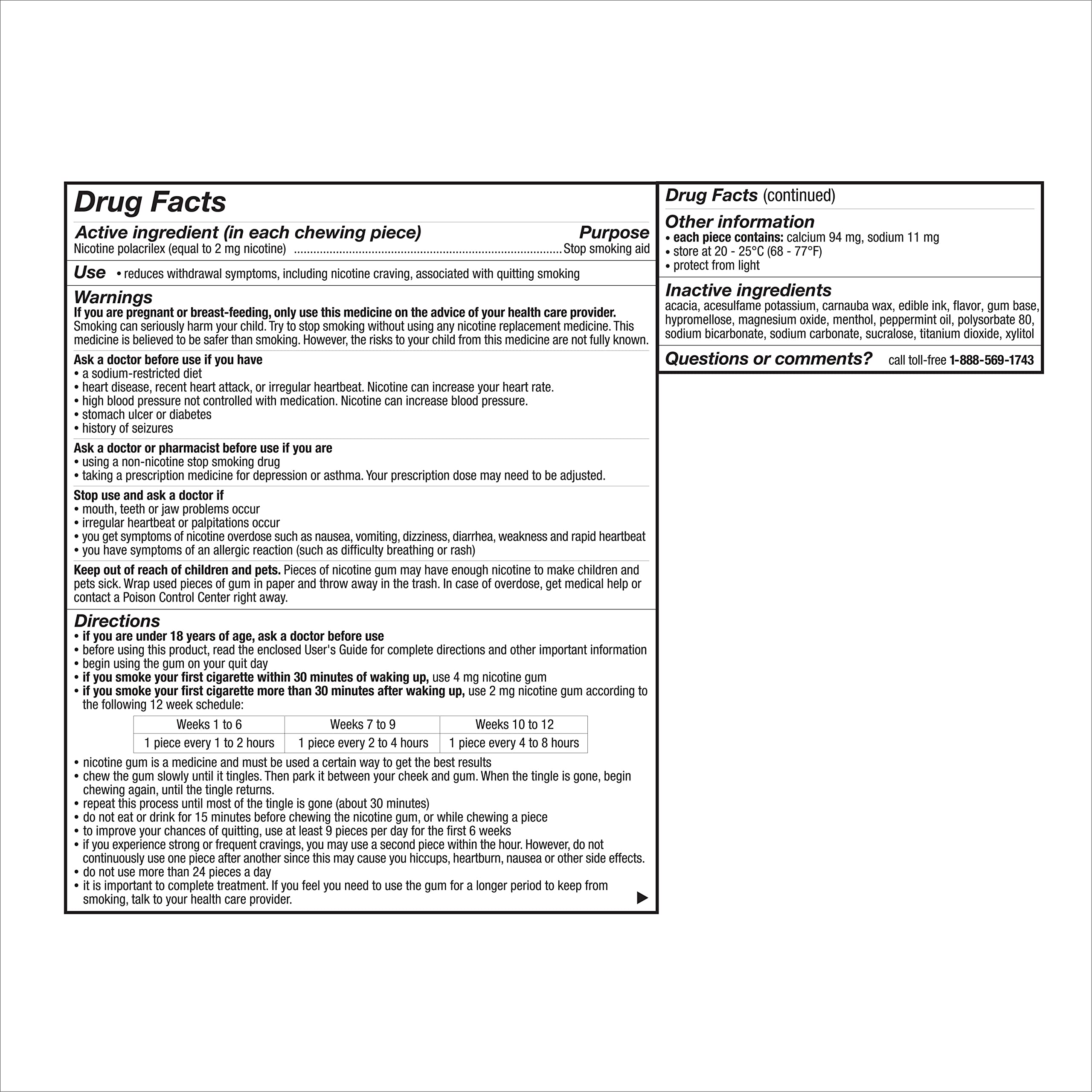 Nicorette 2 mg Nicotine Gum for Quitting Smoking - Fruit Chill Flavored Stop Smoking Aid, 160 Count | Helps Reduce Cravings & Withdrawal Symptoms | Perfect for Work, Travel & Stressful Situations