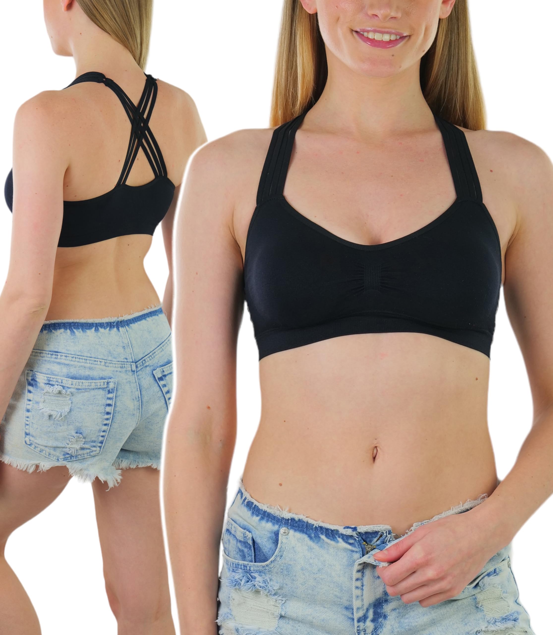 ToBeInStyle Women’s Seamless Wire-Free Sports Bras & Bralettes - Supportive Comfort for Yoga, Gym & Everyday Wear