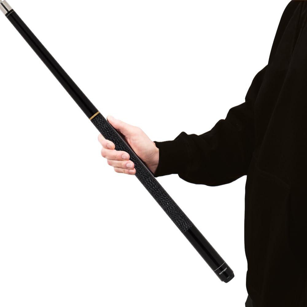 Premium Black Linen-Wrapped Action Break Jump Billiards Pool Cue Stick - Professional Billiard Accessory for Tournaments & Home Game Rooms