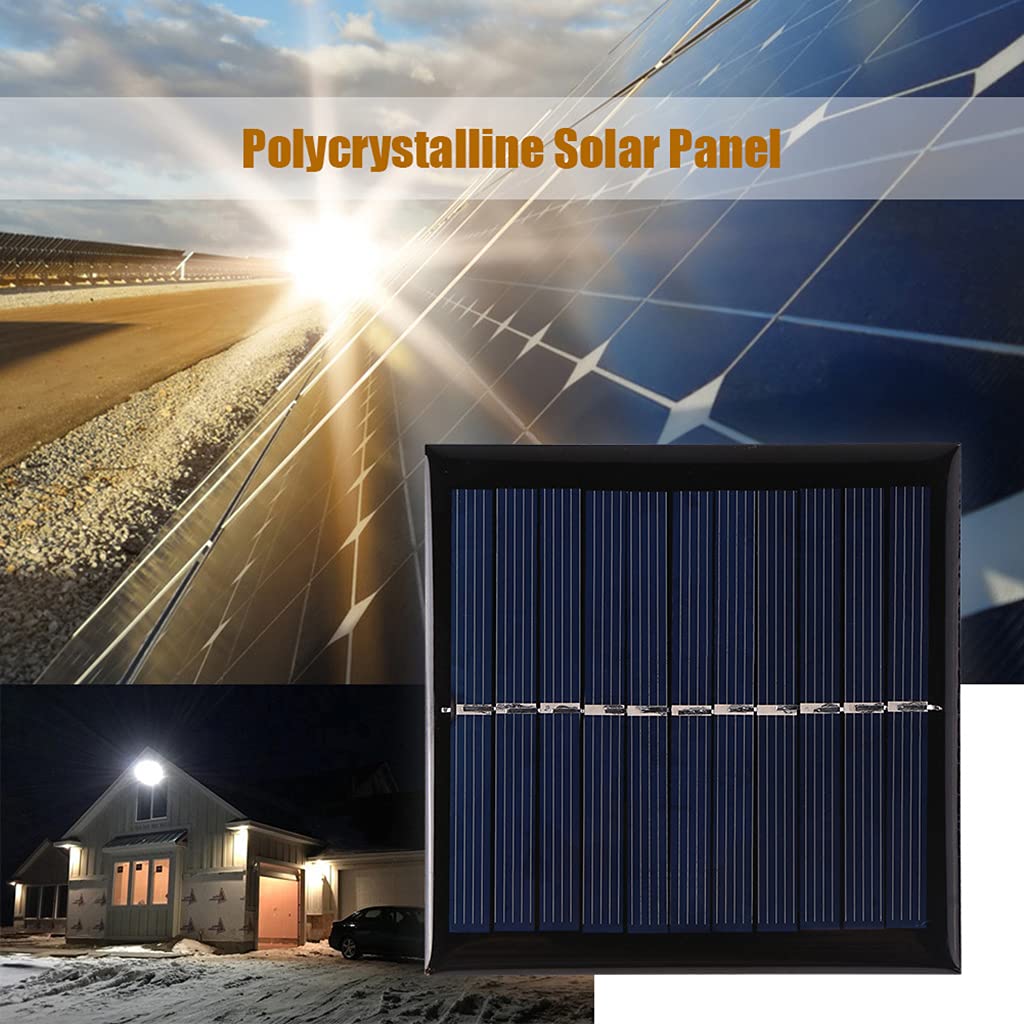 Portable Solar Phone Charger with USB - 95X95mm Compact Solar Panel for iPhone, Android, Camping & Outdoor Use - Includes LED Lights for Emergency Power Backup