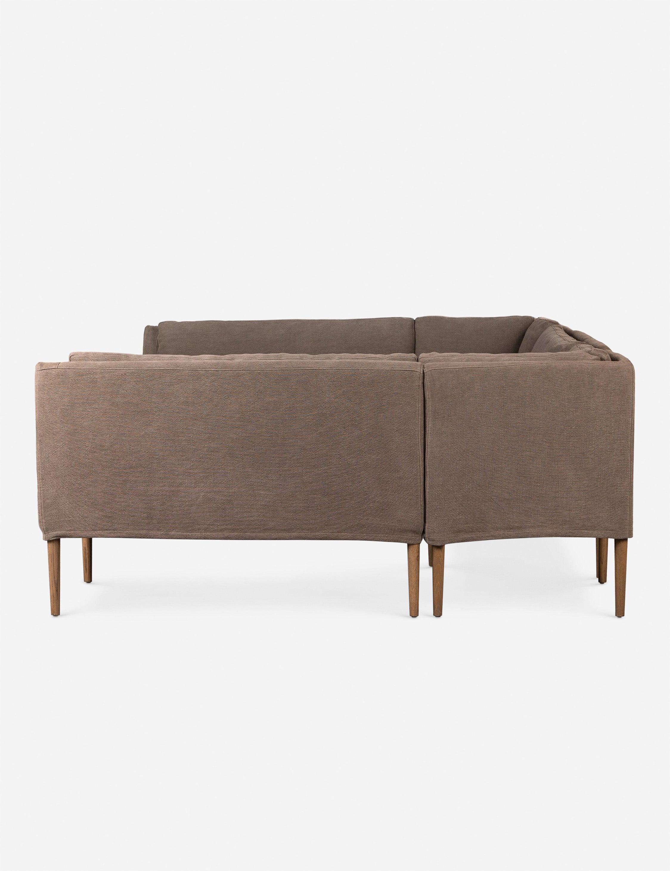 Aurelia U-Shaped Dining Banquette - Modern Upholstered Bench with Storage by Amber Lewis x Four Hands | Perfect for Kitchen Nook, Breakfast Nook, and Dining Room Seating