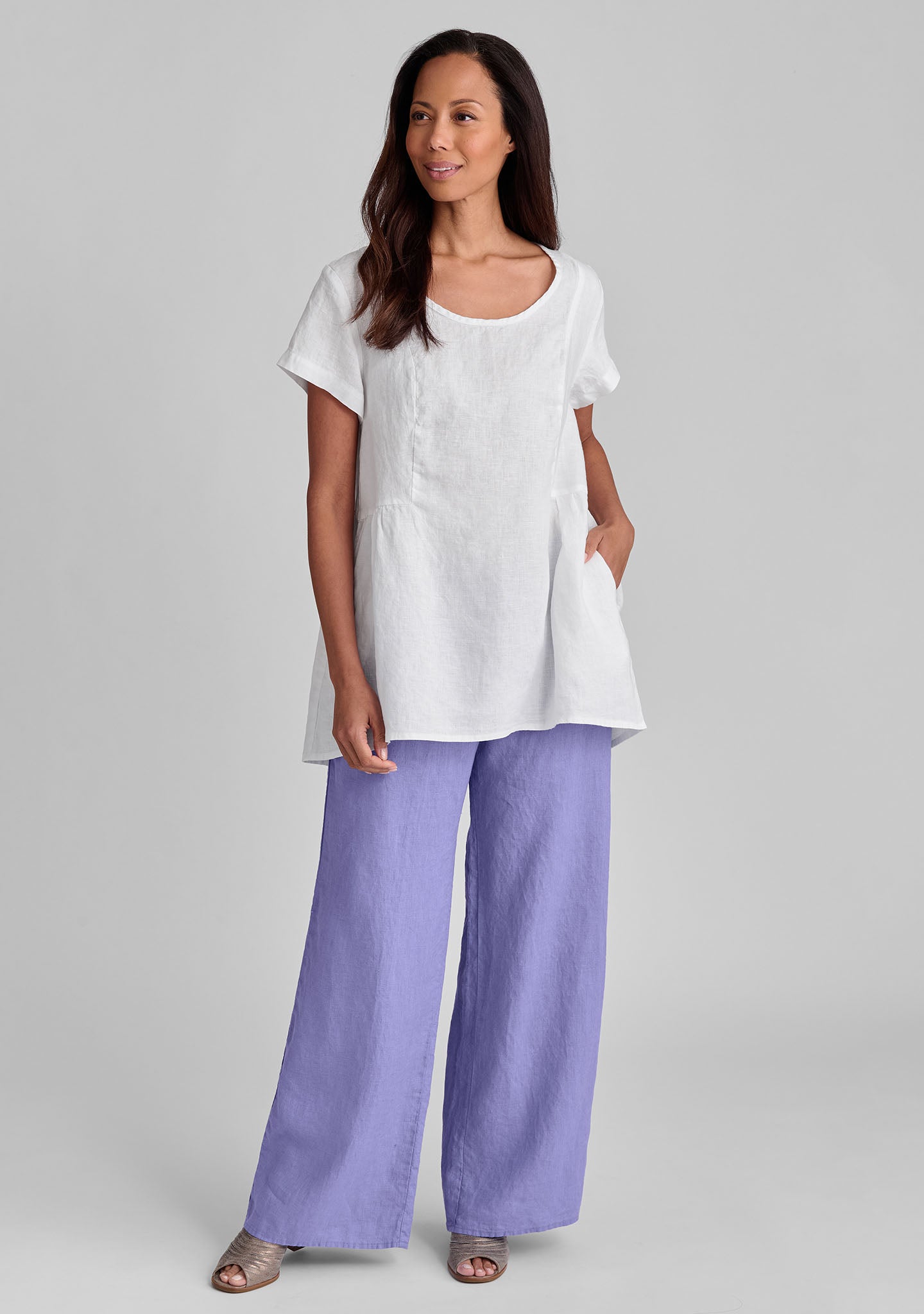 Stylish Full Length Linen Pants for Women - Comfortable Summer Picnic Pants - Perfect for Outdoor Activities, Beach Vacations & Casual Wear