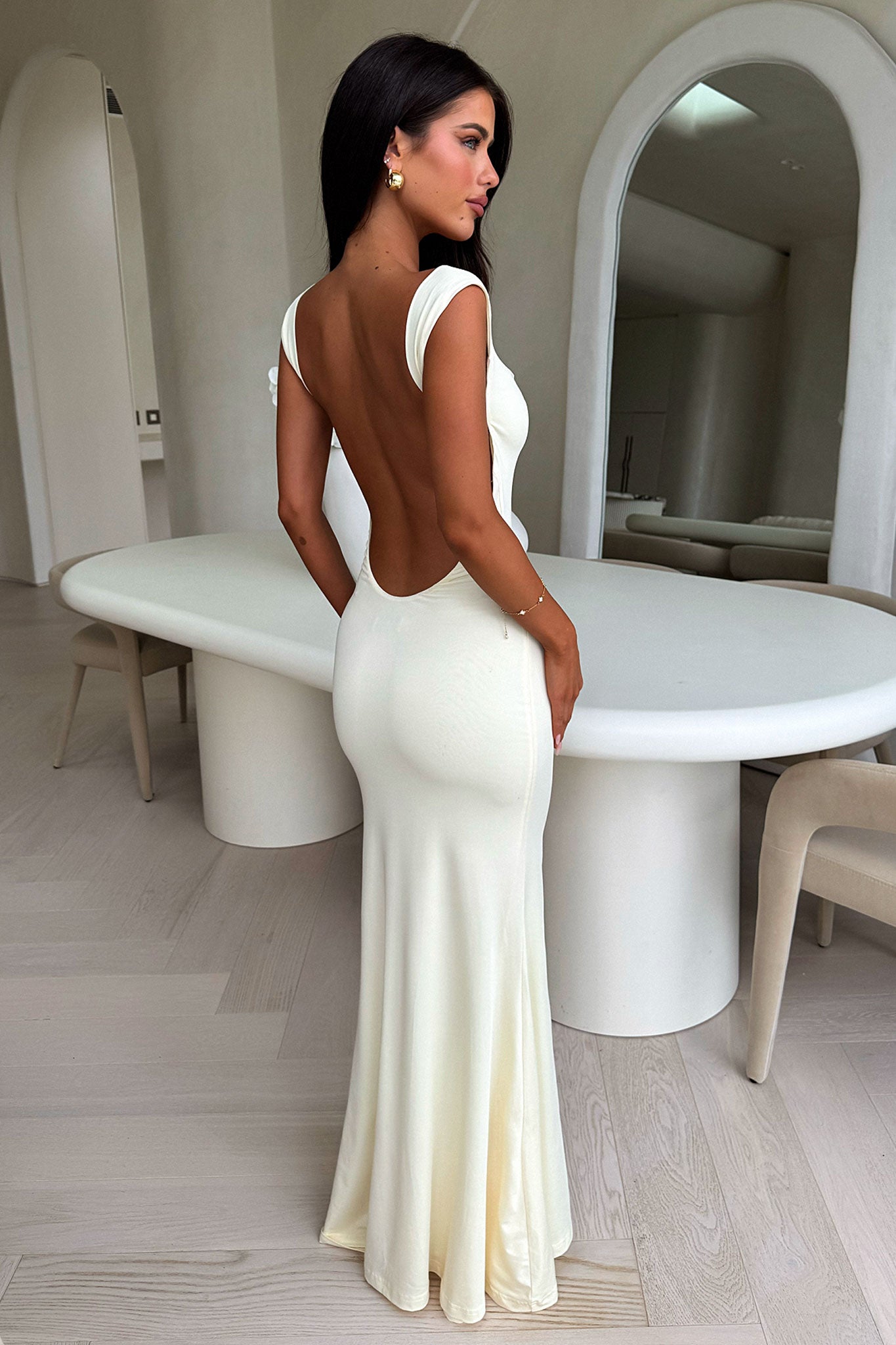 Elegant Elai Open Back Maxi Dress for Women - Flowy Summer Yellow Boho Beach Dress | Perfect for Vacations, Weddings & Outdoor Parties
