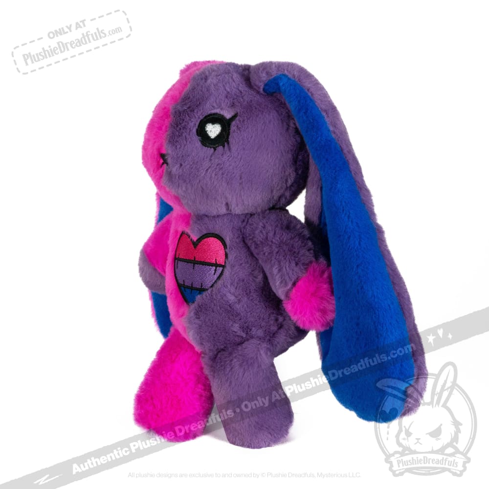 Plushie Dreadfuls Bi Bunny - Soft Stuffed Animal Toy for Kids, Cute Bunny Plushie for Gifts, Bedroom Decor & Anxiety Relief