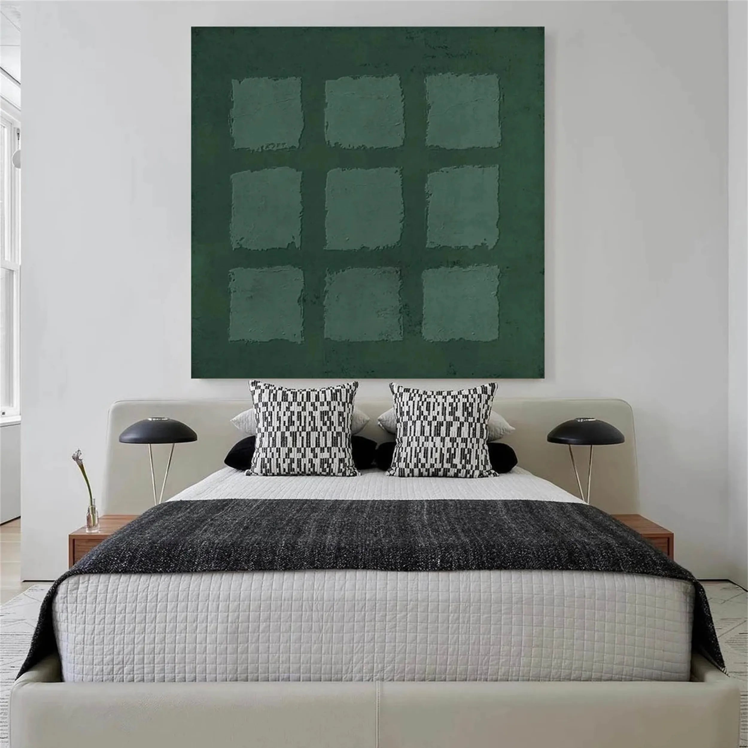Blue & Green Abstract Wall Art Print #BG027 - Modern Home Decor for Living Room, Bedroom & Office