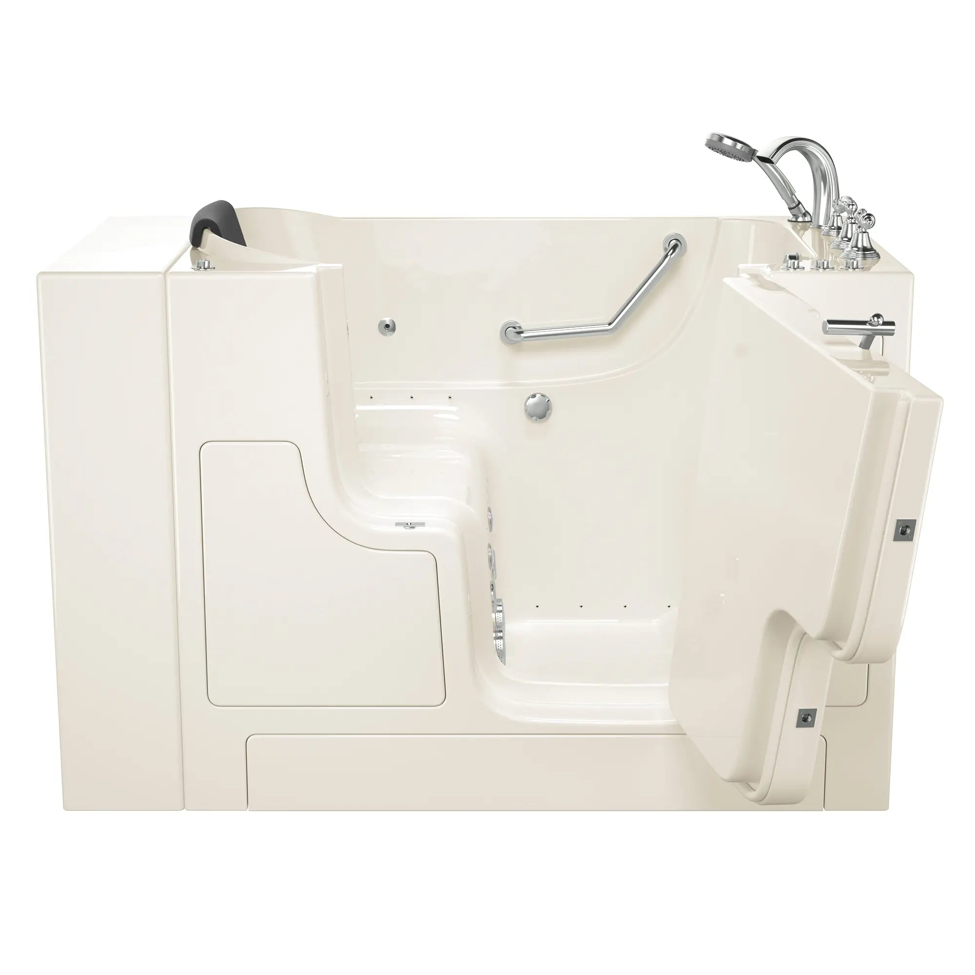 Premium 30 x 52 Inch Gelcoat Walk-In Bathtub with Air Spa & Whirlpool Systems - Right Hand Drain & Faucet - Ideal for Elderly & Mobility Support, Therapeutic Relaxation at Home
