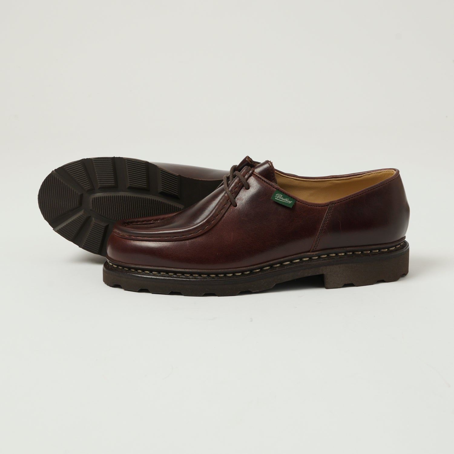 Paraboot Michael Marche Brown Leather Walking Shoes for Men - Comfortable & Durable Ecorce Sole - Perfect for Hiking, Travel & Casual Wear