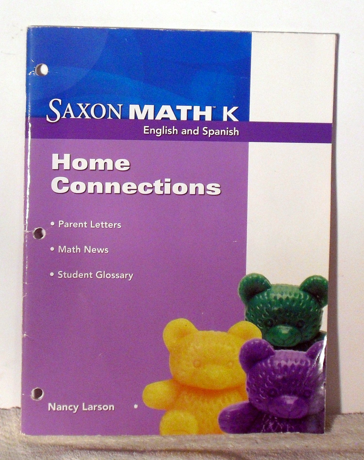 Saxon Math K: Home Connections Workbook - Bilingual English & Spanish Edition for Homeschooling & Early Learning