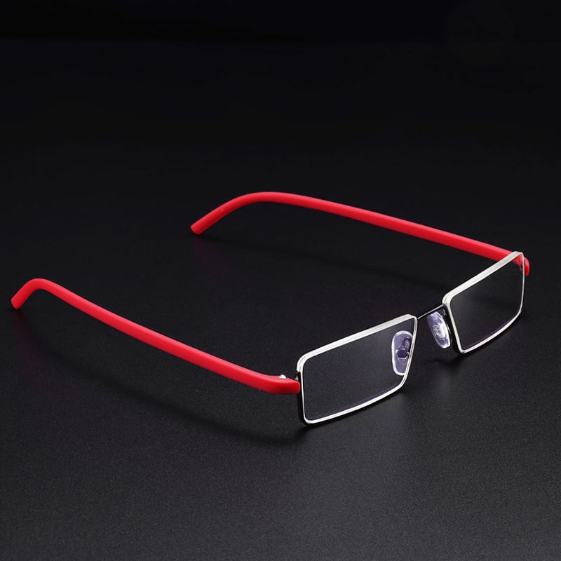 Blue Light Blocking Reading Glasses - Metal Square Frame Computer Glasses for Men & Women - Reduce Eye Strain for Office Work, Gaming & Screen Use