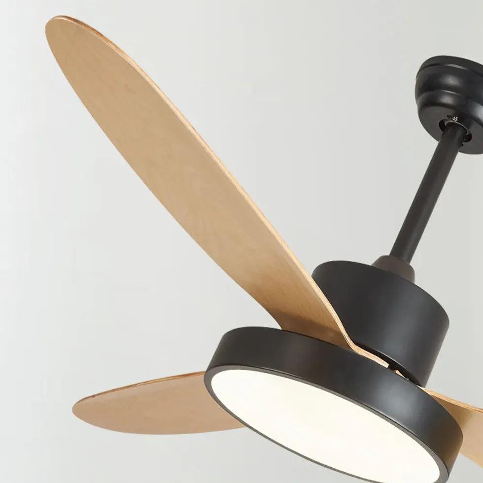 Modern Oval Blade Ceiling Fan with Light - Energy Efficient Quiet Motor for Living Room, Bedroom, and Office - Stylish Home Cooling Solution with Remote Control