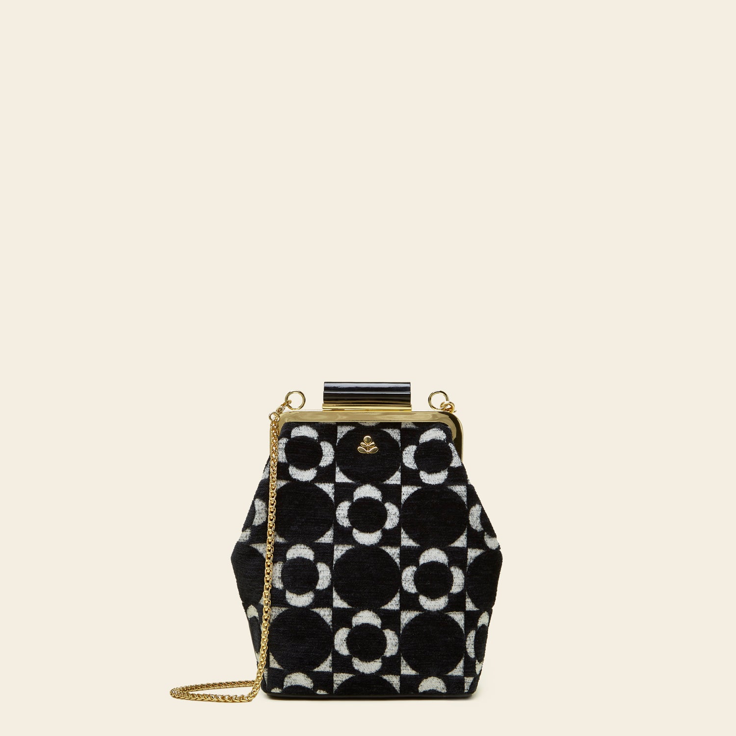 Vintage Mini Crossbody Bag - Retro Tile Black Design for Women | Fashionable Small Shoulder Purse for Daily Use, Travel & Parties