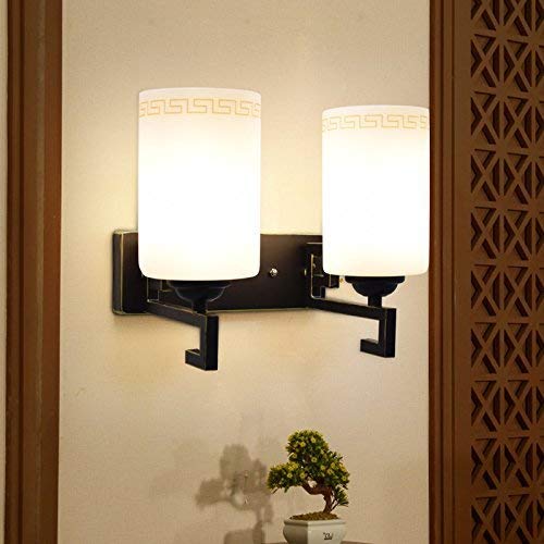 WHKHY Chinese Style LED Wall Lamp - 23cm Bedside Light for Bedroom, Lounge & Staircase Decoration | Traditional Asian Home Lighting for Ambient Mood