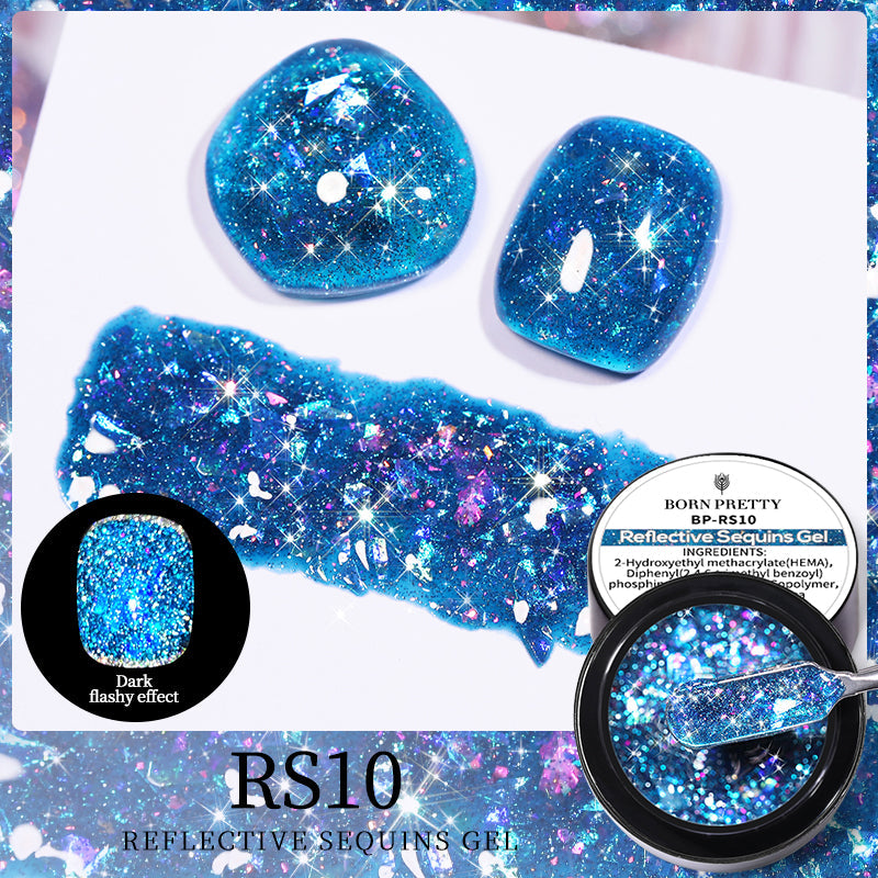 Reflective Disco Gel Nail Polish - High Shine Glitter Gel for Nail Art | Perfect for Parties, Nightlife & Special Occasions