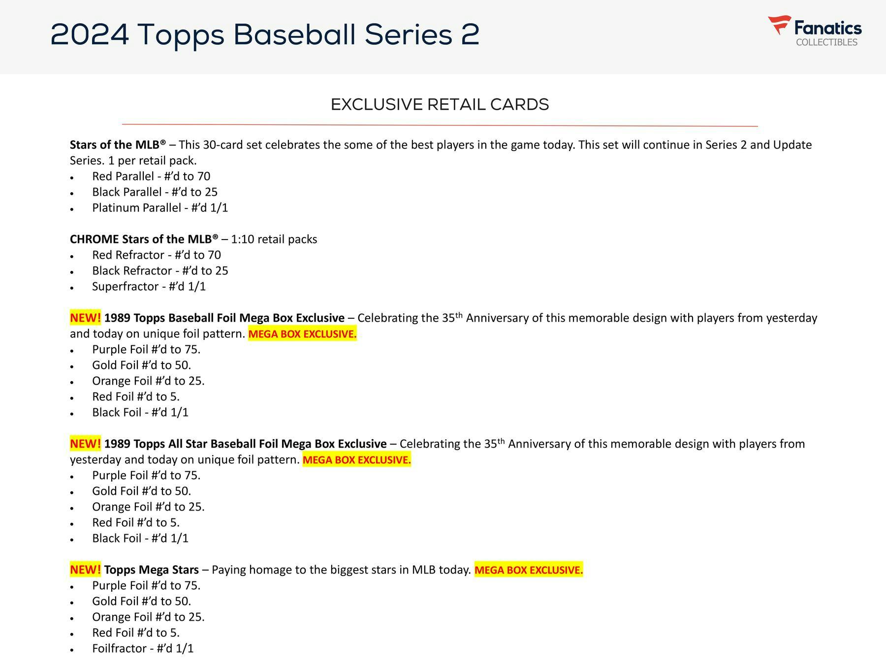 2024 Topps Series 2 Baseball Blaster Box - 36 Trading Cards with Exclusive Inserts & Rookies | Perfect for Collectors, Fantasy Sports & Gifts