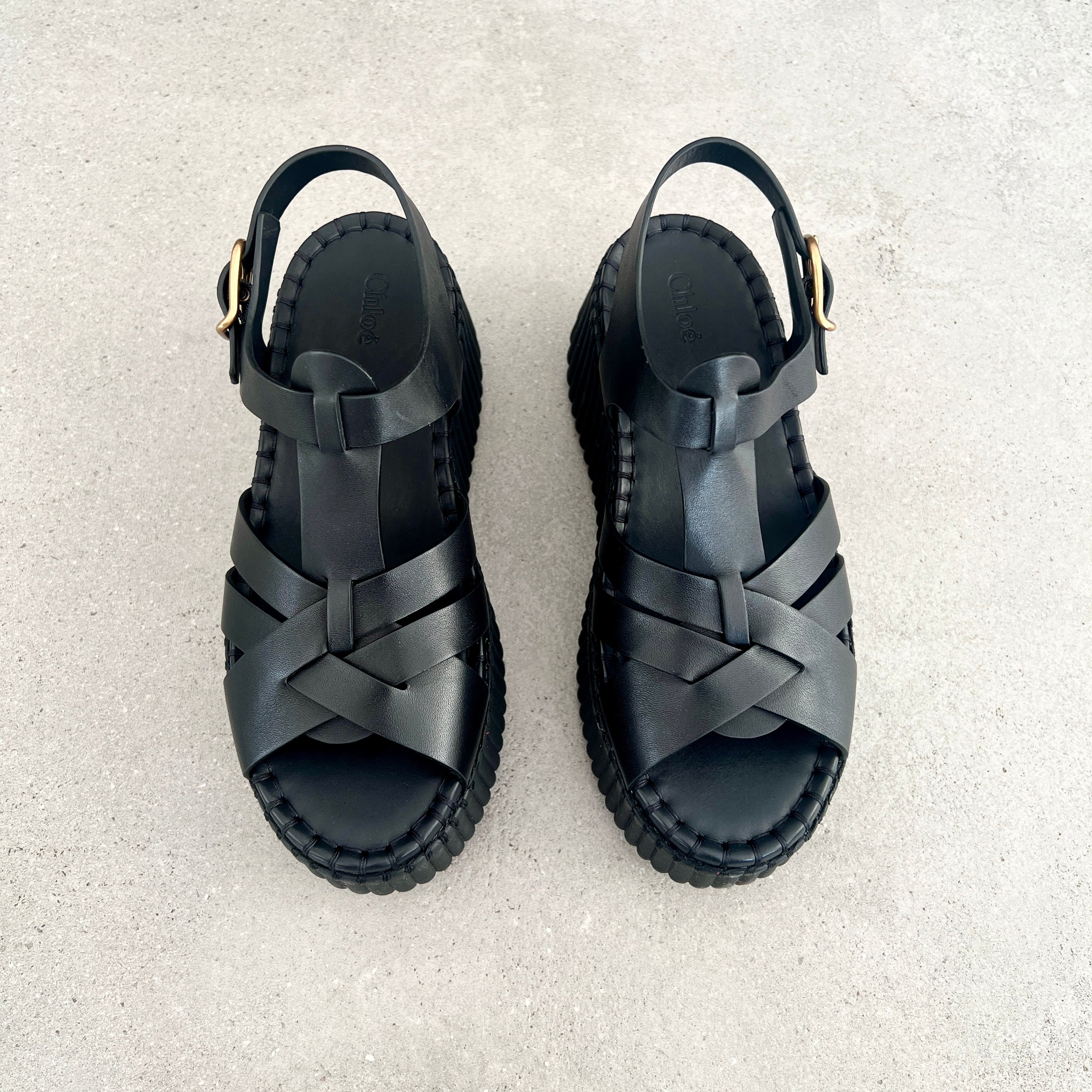 Nama Wedge Sandals in Tonal Black - Stylish & Comfortable Women's Shoes for Casual Wear, Beach, and Summer Outfits