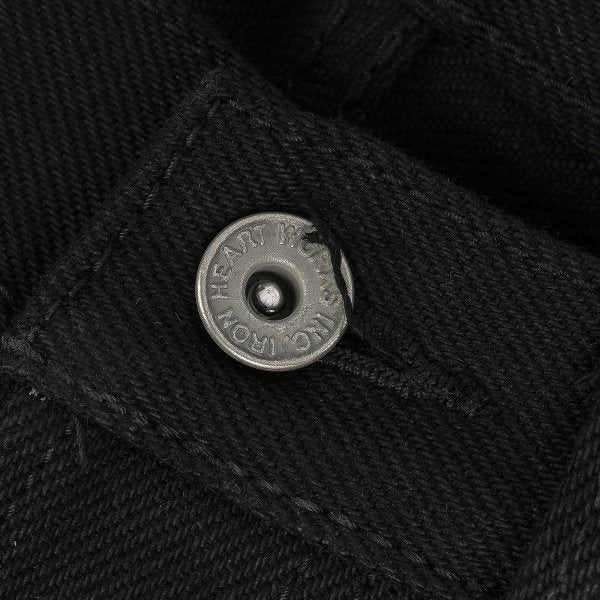 Iron Heart IH 777S SB Superblack Non-Fade 21oz Selvedge Denim Super Slim Black Jeans for Men - Premium Raw Denim Pants for Motorcycle Riding, Urban Fashion & Workwear