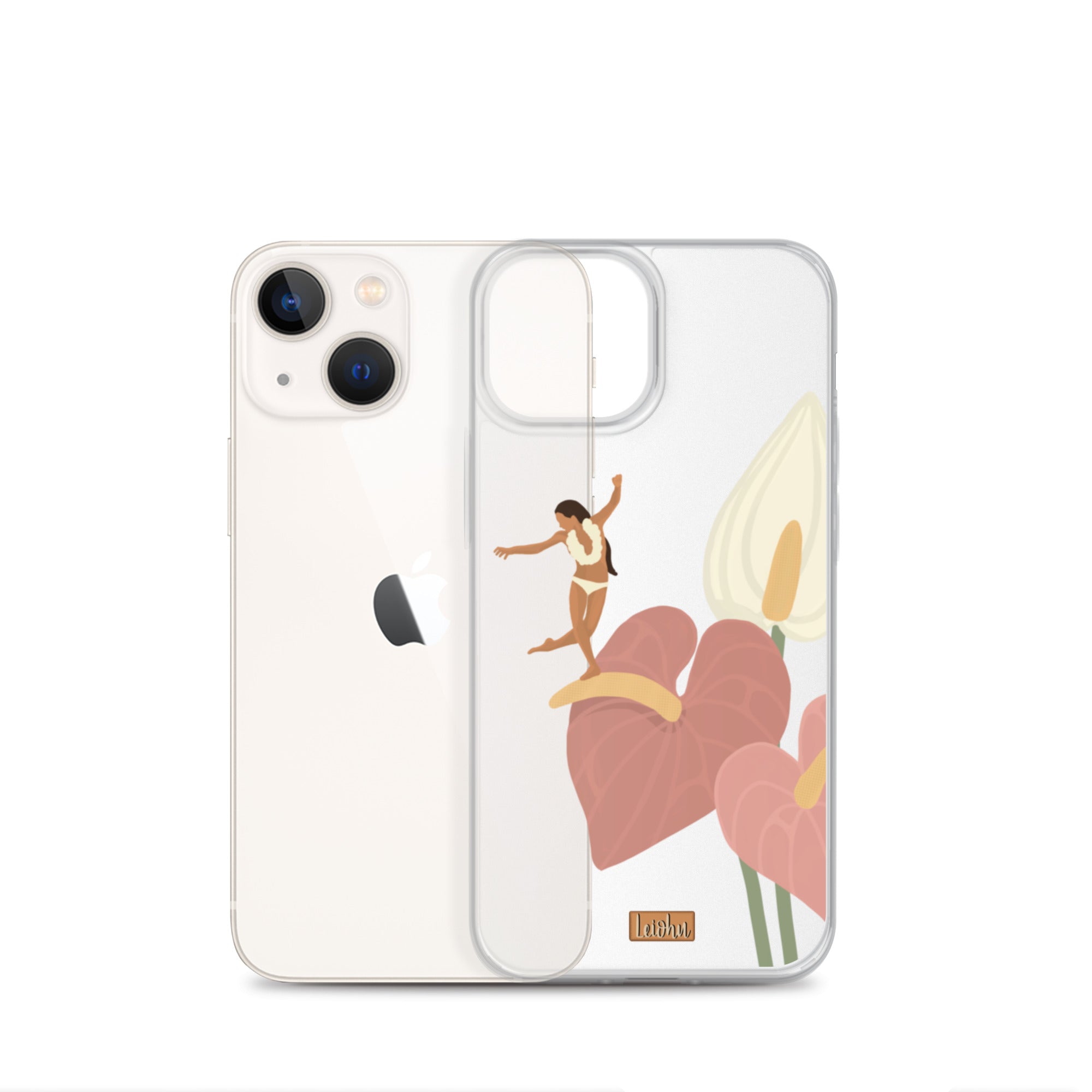 He'e Nalu Anthurium iPhone Case - Premium Floral Design Phone Cover for iPhone 13/14/15 Series - Perfect for Beach, Vacation & Tropical Style Lovers