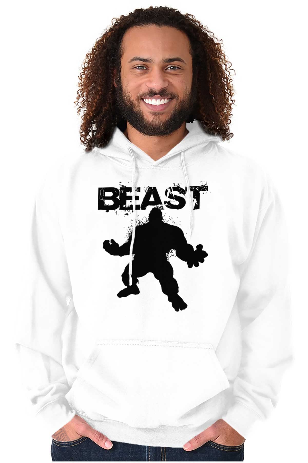 Brisco Brands Beast Gym Fitness Hoodie for Men - Heavyweight Hooded Sweatshirt for Workouts & Streetwear | Perfect for Gym, Weightlifting & Casual Wear