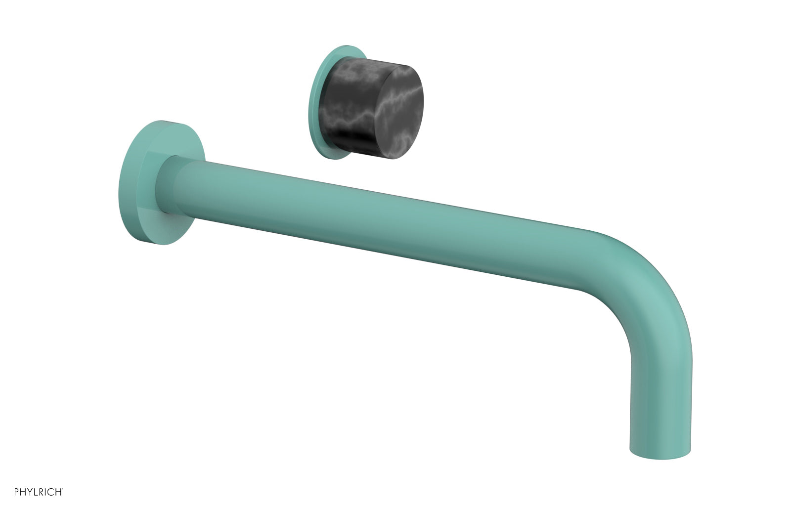 Premium Black Marble Single Handle Wall Mount Bathroom Faucet - Basic II 10