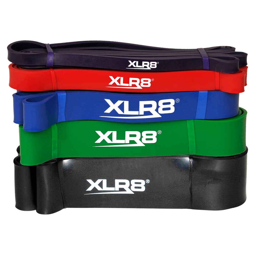 XLR8 Strength Band Level 5 - Heavy Resistance Exercise Band (6.30cm Width, Black) for CrossFit, Powerlifting & Home Workouts