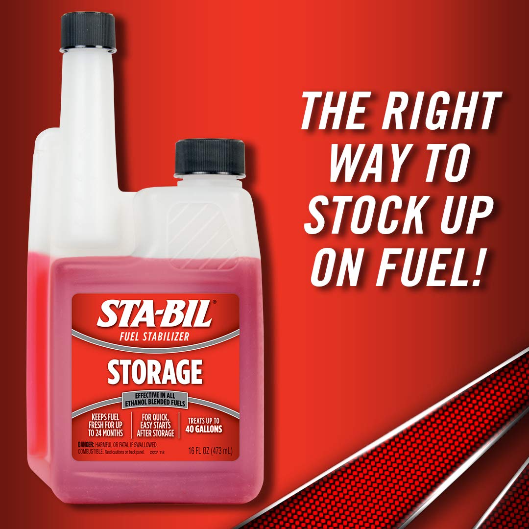 STA-BIL Fuel Stabilizer for Gasoline - 16 oz (12 Pack) | Keeps Fuel Fresh for 24 Months, Prevents Corrosion & Protects Engine | Ideal for Lawn Mowers, Generators, Boats & Seasonal Vehicle Storage